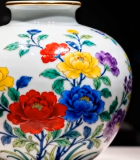 彩绘瓷器花瓶特写素材5175#横屏 