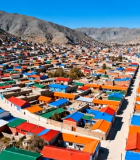 彩色村庄全景俯瞰(1)10383#横屏 