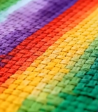 彩虹色编织物特写2143#横屏 