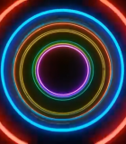 彩色霓虹光圈背景素材8376#横屏 