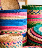 彩色编织篮筐特写9047#横屏 