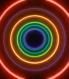 彩色霓虹光圈背景素材8376#横屏 