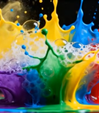 彩色颜料飞溅素材13803#横屏 