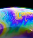 彩色肥皂泡微距特写画面10837#横屏 