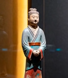 博物馆内古代陶俑展示素材8103#横屏 