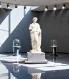 博物馆内雕塑与文物展览10945#横屏 