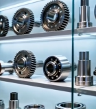 	 玻璃柜中展示的机械零件3706#横屏 