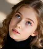 闭眼女孩面部特写素材9582#横屏 