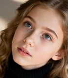 闭眼女孩面部特写素材9582#横屏 