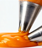 裱花嘴挤出橙色液体素材8217#横屏 