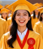 毕业生身着学士服合影场景15047#横屏 