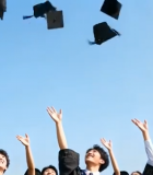 毕业生抛学士帽庆祝毕业5892#横屏 