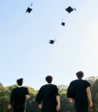 毕业生草坪抛学士帽场景12807#横屏 