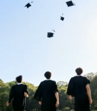 毕业生草坪抛学士帽场景12807#横屏 