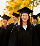 毕业生户外微笑合影14806#横屏 