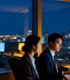 办公室内商务人士办公场景4284#横屏 