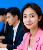 办公室内白领女性工作场景7473#横屏 