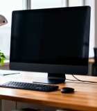 办公室电脑办公桌办公场景7969#横屏 