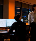 办公室内设计师交流工作场景2551#横屏 