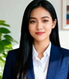 	 办公室内女商人职业形象10243#横屏 