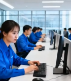 办公人员在办公室专注工作6322#横屏 