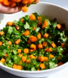 白色碗中蔬菜食材特写8629#横屏 