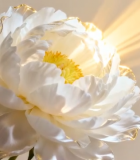 白色牡丹花特写6035#横屏 