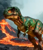 白垩纪霸王龙与火山场景9290#横屏 