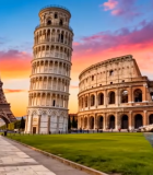 埃菲尔铁塔等欧洲建筑景观13794#横屏 