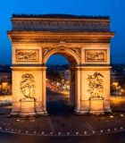 	 巴黎凯旋门夜景全景10283#横屏 