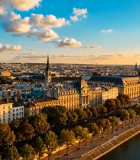 巴黎城市河岸风光全景102#横屏 