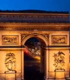 巴黎凯旋门夜景全景10283#横屏 