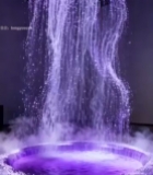  紫色粒子瀑布特效素材4120#竖屏 	