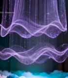  紫色粒子光效动态背景素材(1)4976#竖屏 	 