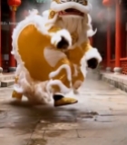  中式建筑前舞醒狮167#竖屏 	 