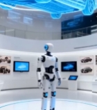  展厅内机器人与虚拟汽车展示(1)4350#竖屏 	 