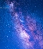  夜空下的银河与山脉景观29#竖屏 	 