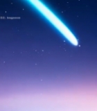  夜空流星与繁星素材(1)6541#竖屏 	 