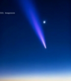  夜空彗星海面景象1418#竖屏 	 