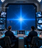  宇航员太空漂浮场景204#竖屏 	 