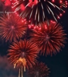 夜空中绽放的绚丽烟花(1)1466#竖屏 	 