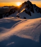  雪山日出自然风光(1)6299#竖屏 	 