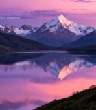  雪山湖泊自然风光素材6815#竖屏 	 