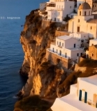  悬崖边海岸白色建筑景观3484#竖屏 	 