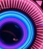  炫彩霓虹环形光影素材7724#竖屏 	 