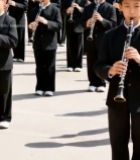  学生户外吹奏单簧管场景405#竖屏 	 