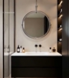  现代简约风格浴室洗手台素材1638#竖屏 	 