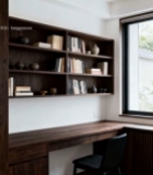  现代室内书房书桌书架场景560#竖屏 	 