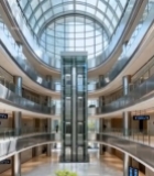  现代写字楼大厅玻璃穹顶景观1261#竖屏 	 