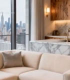  现代室内客厅城市景观全景6585#竖屏 	 